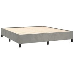 Atsperu gultas rāmis ar matraci vidaXL, 180x200 cm, gaiši pelēks cena un informācija | Gultas | 220.lv