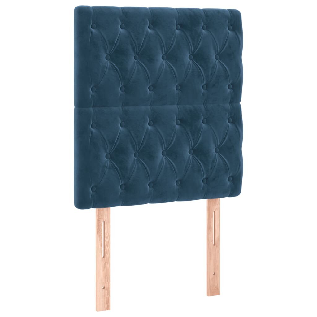Atsperu gultas rāmis ar matraci vidaXL, 80x200 cm, tumši zils цена и информация | Gultas | 220.lv