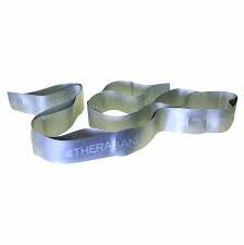 Thera-band lente ar cilpām CLX, sudraba, 2,20 m cena un informācija | Fitnesa gumijas, gredzeni | 220.lv