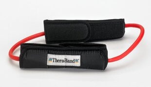 Thera-band apaļa elastīgā lente ar turētājiem, sarkana, 60 cm cena un informācija | Fitnesa gumijas, gredzeni | 220.lv