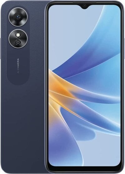 Oppo A17 4/64GB Dual SIM Black цена и информация | Mobilie telefoni | 220.lv