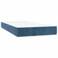 vidaXL atsperu gulta ar matraci, tumši zils samts, 90x190 cm cena un informācija | Gultas | 220.lv