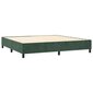 vidaXL atsperu gulta ar matraci, tumši zaļš samts, 200x200 cm цена и информация | Gultas | 220.lv