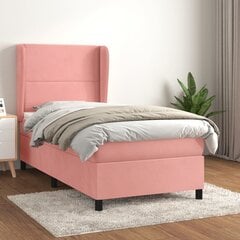 Atsperu gulta ar matraci vidaXL, 80x200 cm, rozā цена и информация | Кровати | 220.lv