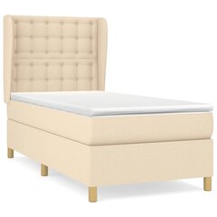 Atsperu gulta ar matraci vidaXL, 80x200 cm, krēmkrāsas цена и информация | Кровати | 220.lv