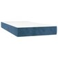 Atsperu gulta ar matraci vidaXL, 200x200 cm, tumši zils cena un informācija | Gultas | 220.lv