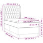 Atsperu gulta ar matraci vidaXL, 100x200 cm, zils цена и информация | Gultas | 220.lv