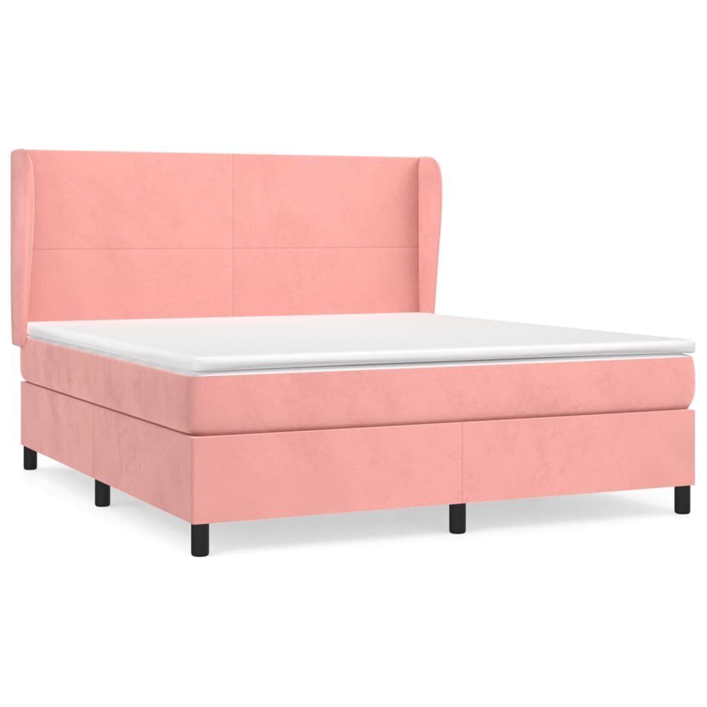 Atsperu gulta ar matraci vidaXL, 180x200 cm, rozā цена и информация | Gultas | 220.lv