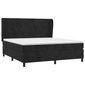 Atsperu gulta ar matraci vidaXL, 180x200 cm, melns cena un informācija | Gultas | 220.lv