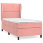 Atsperu gulta ar matraci vidaXL, 90x200 cm, rozā cena un informācija | Gultas | 220.lv