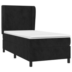 Atsperu gulta ar matraci vidaXL, 90x200 cm, melns цена и информация | Кровати | 220.lv