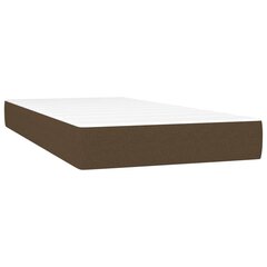 Atsperu gulta ar matraci vidaXL, 90x200 cm, tumši brūns цена и информация | Кровати | 220.lv