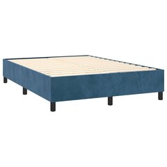 Atsperu gulta ar matraci vidaXL, 140x200 cm, tumši zils цена и информация | Кровати | 220.lv