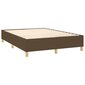 Atsperu gulta ar matraci vidaXL, 140x190 cm, tumši brūns cena un informācija | Gultas | 220.lv