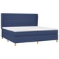 Atsperu gultas rāmis ar matraci vidaXL, 200x200 cm, zils цена и информация | Gultas | 220.lv