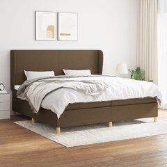 Atsperu gultas rāmis ar matraci vidaXL, 200x200 cm, tumši brūns цена и информация | Кровати | 220.lv