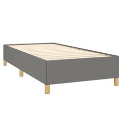 Atsperu gultas rāmis ar matraci vidaXL, 90x200 cm, tumši pelēks cena un informācija | Gultas | 220.lv