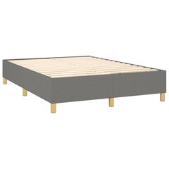 Atsperu gulta ar matraci vidaXL, 140x190 cm, tumši pelēks cena un informācija | Gultas | 220.lv