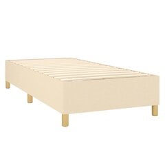 Atsperu gulta ar matraci vidaXL, 100x200 cm, krēmkrāsas цена и информация | Кровати | 220.lv