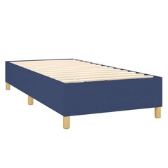 Atsperu gulta ar matraci vidaXL, 100x200 cm, zils цена и информация | Кровати | 220.lv