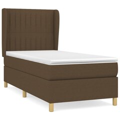 Atsperu gulta ar matraci vidaXL, 90x190 cm, tumši brūns цена и информация | Кровати | 220.lv