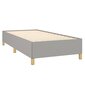 Atsperu gulta ar matraci vidaXL, 90x190 cm, gaiši pelēks cena un informācija | Gultas | 220.lv