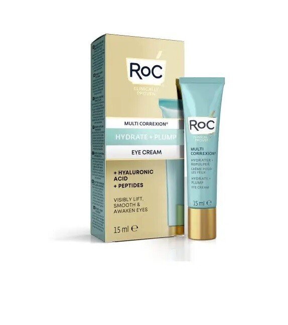 Krēms ādai ap acīm ROC Multi Correxion Hydrate & Plump, 15 ml cena un informācija | Acu krēmi, serumi | 220.lv