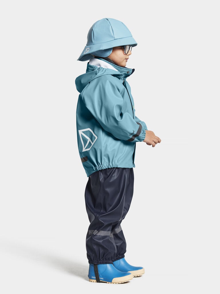 Didriksons bērnu gumijas komplekts SLASKEMAN, tirkīza-tumši zils cena un informācija | Lietus apģērbs bērniem | 220.lv