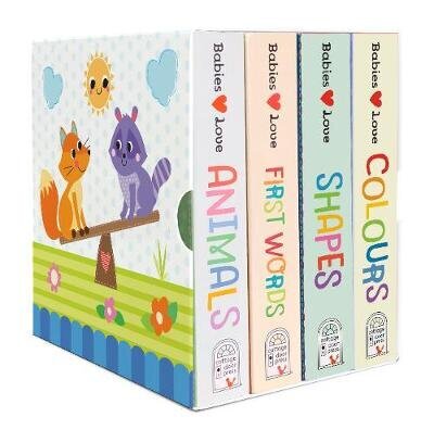 Babies Love Lift a Flap 4 book box set: Animals, Colours, First Words and Shapes цена и информация | Grāmatas mazuļiem | 220.lv