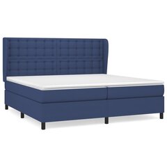 Atsperu gulta ar matraci vidaXL, 200x200 cm, zils cena un informācija | Gultas | 220.lv