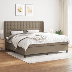 Atsperu gulta ar matraci vidaXL, 200x200 cm, pelēkbrūns cena un informācija | Gultas | 220.lv