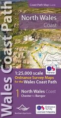 North Wales Coast Path Map: 1:25,000 scale Ordnance Survey mapping for the Wales Coast Path цена и информация | Путеводители, путешествия | 220.lv