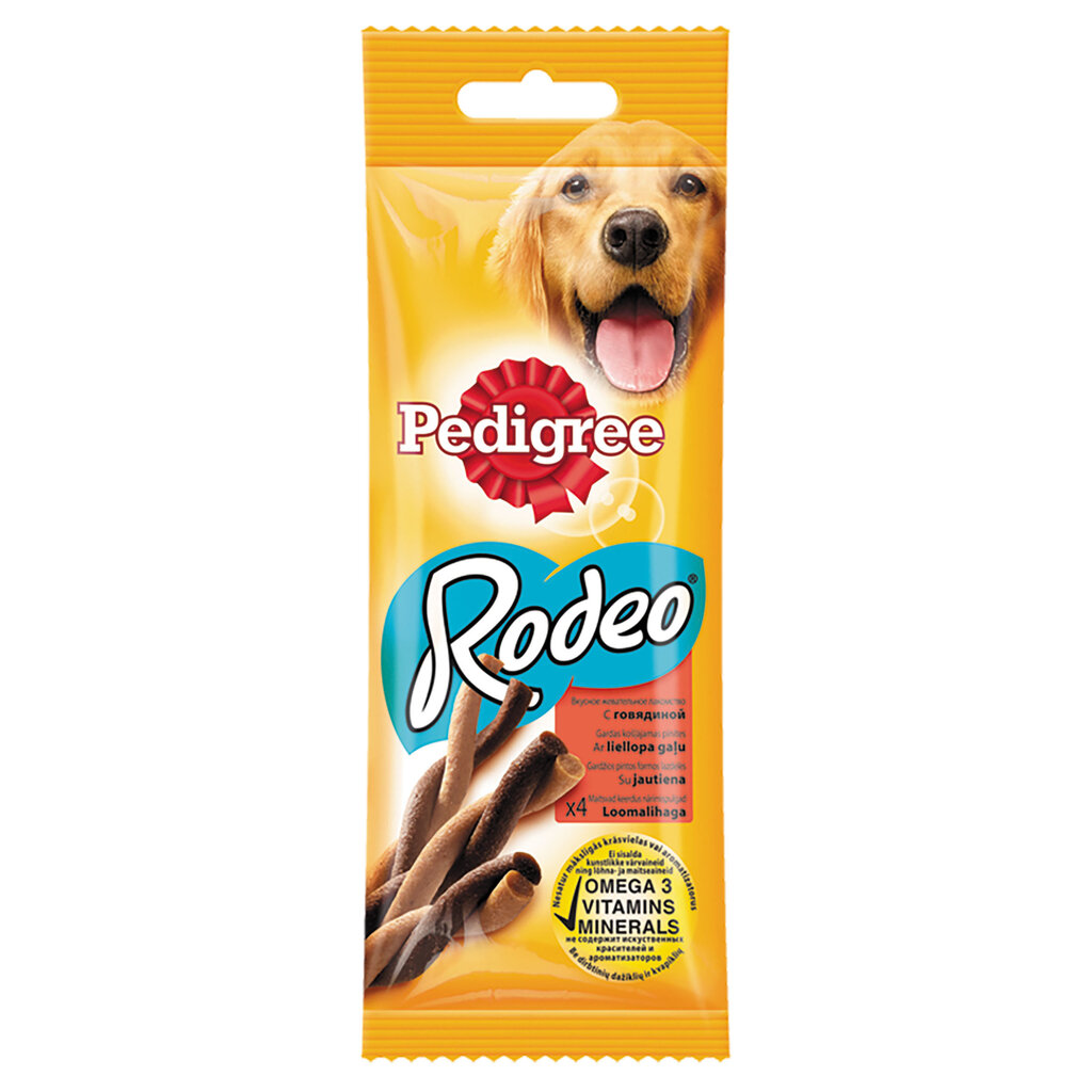 PEDIGREE Rodeo gardums suņiem (4 gab.), 70 g cena un informācija | Gardumi suņiem | 220.lv