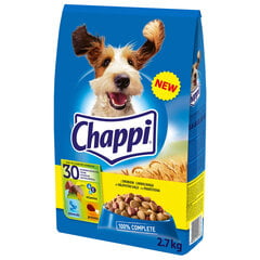 CHAPPI sausā barība suņiem ar mājputnu gaļu 2.7kg cena un informācija | Chappi Zoo preces | 220.lv