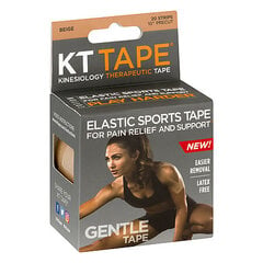 KT Tape GENTLE кинезиологический тейп для чувствительной кожи, отрезной, телесного цвета, хлопок цена и информация | Ортезы и бандажи | 220.lv