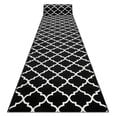 Rugsx ковровая дорожка Bcf Morad Trelis, чёрная / белая, 70 см