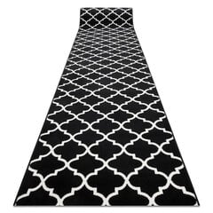 Rugsx ковровая дорожка Bcf Morad Trelis, чёрная / белая, 90 см цена и информация | Ковры | 220.lv