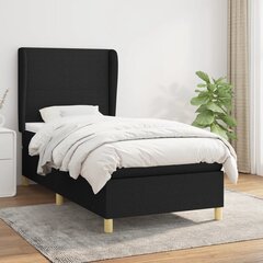 Atsperu gulta ar matraci vidaXL, 100x200cm, melns цена и информация | Кровати | 220.lv