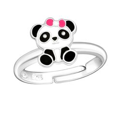 Regulējams sudraba gredzens bērniem, Panda A4S43639 цена и информация | Аксессуары для детей | 220.lv