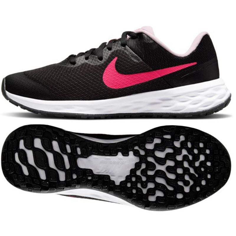 Skriešanas apavi bērniem Nike Revolution 6 Jr, melni cena | 220.lv