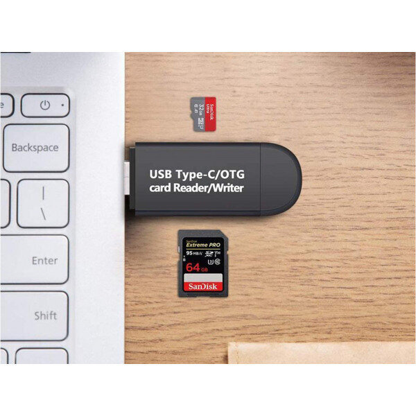 SD karšu lasītājs usb usb -c micro usb 3 in1 цена и информация | Adapteri un USB centrmezgli | 220.lv