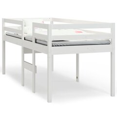 Augsta gulta, balta, 90x200cm, priedes masīvkoks цена и информация | Кровати | 220.lv