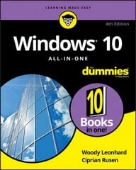 Windows 10 All-in-One For Dummies, 4th Edition 4th Edition cena un informācija | Ekonomikas grāmatas | 220.lv