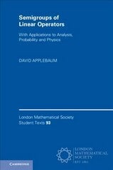 Semigroups of Linear Operators: With Applications to Analysis, Probability and Physics, Series Number 93, Semigroups of Linear Operators: With Applications to Analysis, Probability and Physics цена и информация | Книги по экономике | 220.lv