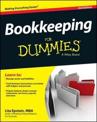 Bookkeeping For Dummies, 2e 2nd Edition цена и информация | Книги по экономике | 220.lv