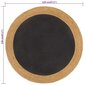 Apaļš paklājs, melns/brūns, 120cm, džuta/kokvilna cena un informācija | Paklāji | 220.lv