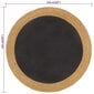 Apaļš paklājs, melns/brūns, 150cm, džuta/kokvilna цена и информация | Paklāji | 220.lv