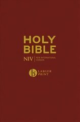 NIV Larger Print Burgundy Hardback Bible Large type edition cena un informācija | Garīgā literatūra | 220.lv