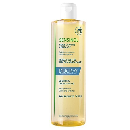 Ķermeņa eļļa Ducray Sensinol Soothing Cleansing Oil 400 ml cena un informācija | Dušas želejas, eļļas | 220.lv