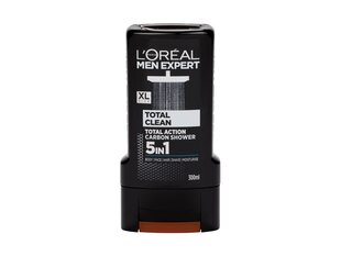 L´Oréal Paris Men Expert Total Clean dušas želeja vīriešiem 300 ml цена и информация | Масла, гели для душа | 220.lv